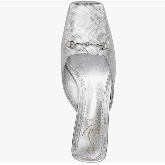 Sam Edelman Ollie Square Toe Mule Soft Silver - Picture 4 of 5